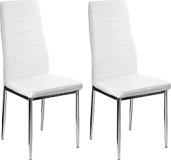 Набор стульев Mio Tesoro Джия DC-060KDC (2шт, белый/хром)