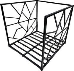 Дровница для камина Грифонсервис НК16 (черный в серебре)