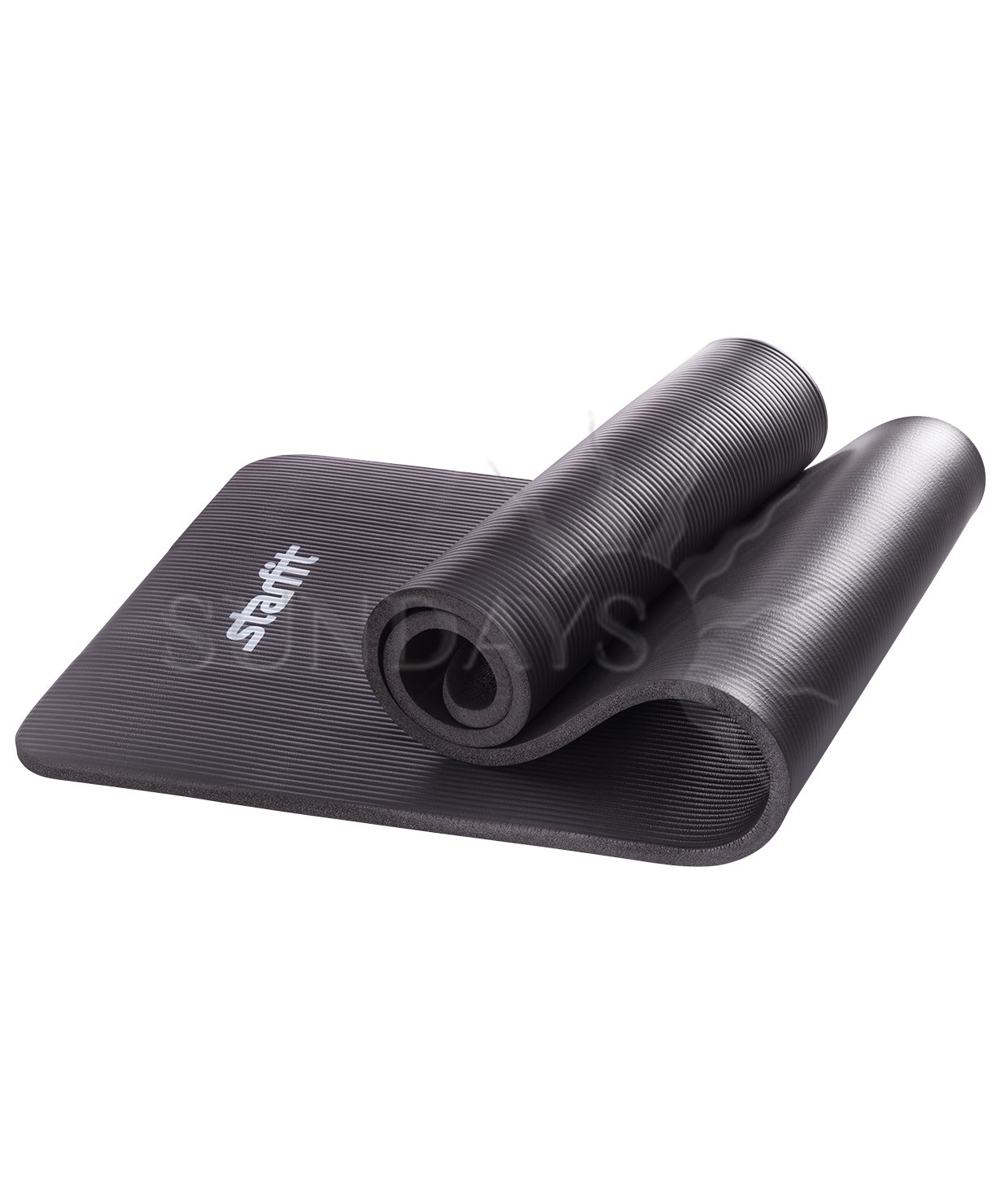  для йоги и фитнеса Starfit FM-301 NBR 183x58x1.5 см (черный .