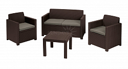 Комплект мебели KETER Alabama set (Алабама Сэт), коричневый