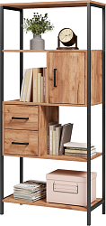 Стеллаж Mio Tesoro Cool Joy Loft (дуб золотой крафт/черный)