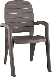 Стул пластиковый Ellastik Plast Прованс 58x46.5x90 (мокко)