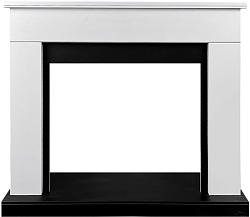 Портал для камина Смолком Detroit MB/JUP/SYM26 (бьянко белый/черный)