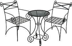 Комплект садовой мебели Грифонсервис СД27 (черный)