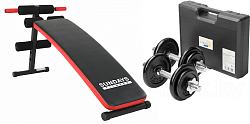 Скамья для пресса Sundays Fitness ES-506 + Набор гантелей IR92052