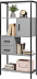 Стеллаж Mio Tesoro Cool Joy Loft (серый/черный)