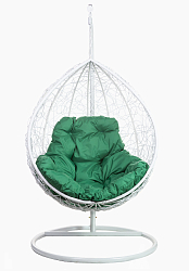 Кресло подвесное BiGarden Tropica White (зеленая подушка)