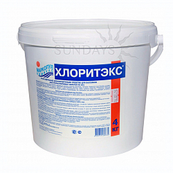 Средство для дезинфекции воды Маркопул Кемиклс Хлоритекс, ударный хлор в гранулах (ведро), 4 кг