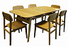 Комплект обеденной мебели Greenington CURRANTE G-0022-CA/G-0023-CA, бамбук, карамель