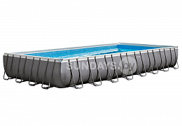 26378 Каркасный бассейн Intex ULTRA XTR™ PREMIUM 975х488х132см +фильтр-насос с хлоргенератором 10000 л.ч, лестница, тент, подложка, набор для чистки, воллейбол.сетка