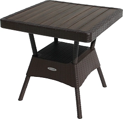 Стол пластиковый Ellastik Plast Ola Dom Квадратный ЭП 442332 (коричневый)