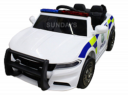 Детский электромобиль Sundays Police Dodge BJC666, цвет белый