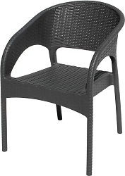 Кресло садовое Ellastik Plast Ola Dom K-GS03 (темно-серый)