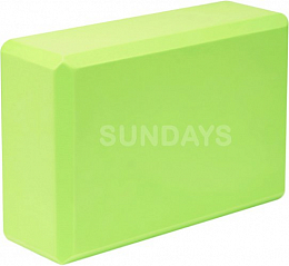 Блок для йоги Sundays Fitness IR974116 (зеленый)