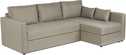 Диван угловой Mio Tesoro Тилаус длинный подлокотник (Beige/Grey)