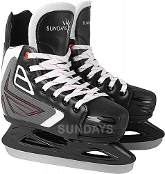 Коньки хоккейные Sundays Titan PW-230L (M, черный/серый/белый)