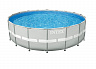 Каркасный бассейн Intex Ultra Frame 28336 549х132 см + фильтр-насос c хлоргенератором, лестница, набор для ручной чистки, подстилка, покрывало, скиммер, волейбольная сетка