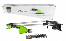 Greenworks 3,6V аккумуляторные садовые ножницы с встроенным аккумулятором 2 Ah и телескопической ручкой 1600207
