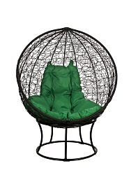 Кресло садовое BiGarden Orbis Black (зеленая подушка)