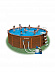 Каркасный бассейн Intex Sequoia Spirit Wood-Grain Frame Pool 54972, 478 см х 124 см+ фильтр-насос, картриджный фильтр, лестница, подстилка