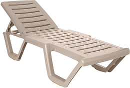 Шезлонг Ellastik Plast Атлант 184x62x33 (грэй)