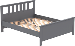 Двуспальная кровать Mio Tesoro Сага 160x200 2.08.04.070.4 (серый)