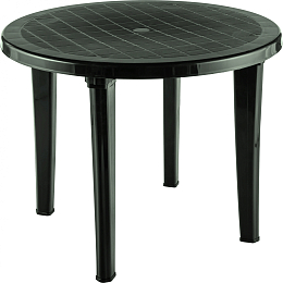 Стол пластиковый Ellastik Plast Элластик Круглый 95x95x74 (темно-зеленый)