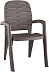 Стул пластиковый Ellastik Plast Прованс 58x46.5x90 (мокко)