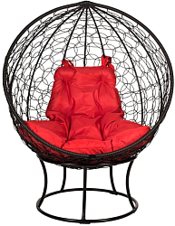 Кресло садовое BiGarden Orbis Black (красная подушка)