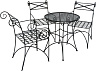 Комплект садовой мебели Грифонсервис СД29 (черный)