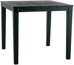 Стол пластиковый Ellastik Plast Прованс Квадратный 4 ножки 80x80x70 (темно-зеленый)