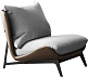 Кресло мягкое Mio Tesoro Монако / 108551501-BG (коричневый/серый)