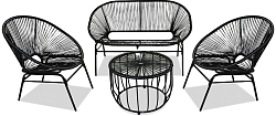 Комплект садовой мебели Sundays LUC-TA04-2 (Black)
