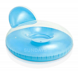 58889 Надувной круг-кресло Intex Pillow-Back Lounges (голубой)