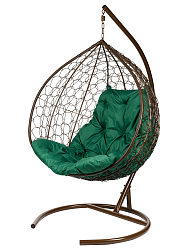 Кресло подвесное BiGarden Gemini Brown (зеленая подушка)