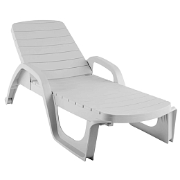 Шезлонг Ellastik Plast Прованс 190x70x32 (белый)