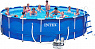 Каркасный бассейн Intex Metal Frame 57954 549х122 см + фильтр-насос, картриджный фильтр, лестница, подстилка, покрывало, волейбольная сетка