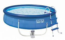 Бассейн Intex Easy Set 26168NP 457х122см + фильтр-насос, лестница, тент, подстилка