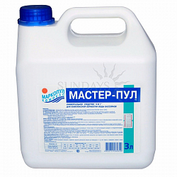 Средство для комплексной обработки воды МАСТЕР-ПУЛ 4 в 1 (канистра) 3 л. Маркопул