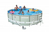 Каркасный бассейн Intex Ultra Frame 28326/54470 488х122 см + фильтр-насос, набор для ручной чистки, лестница, подстилка, покрывало