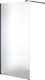 Душевая стенка Saniteco Walk-In SN-W6MB110 (110x200, матовое стекло, черный профиль)