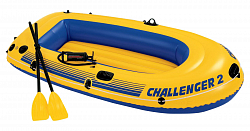 Лодка надувная двухместная Challenger-2 Set Intex (Интекс) 68367NP 236x114 см