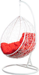 Кресло подвесное BiGarden Tropica White (красная подушка)