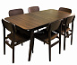 Комплект обеденной мебели Greenington CURRANTE G-0022-BL/G-0023-BL, бамбук, черный орех