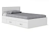 Двуспальная кровать Mio Tesoro Абрау с ящиками 160x200 (белый)