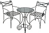 Комплект садовой мебели Грифонсервис СД30 (черный)