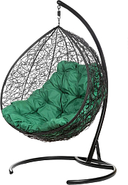 Кресло подвесное BiGarden Gemini Black (зеленая подушка)