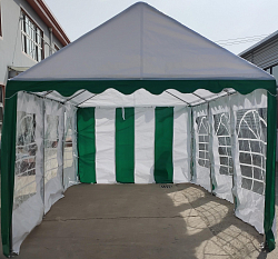 Торговая палатка Sundays Party 3x6 (белый/зеленый)