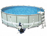 Каркасный бассейн Intex Ultra Frame 26332 549х132см + песочный фильтр-насос, лестница, тент, подстилка