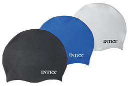 55991 Силиконовая шапочка для плавания Intex (черный)